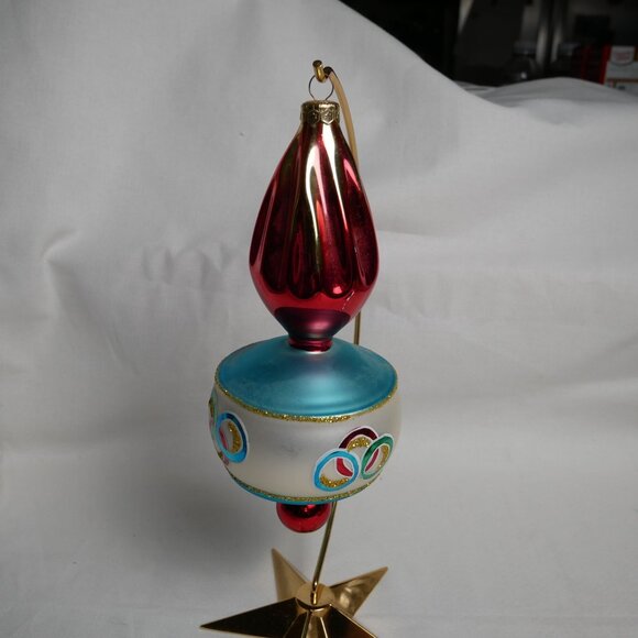 Radko "Eternal Flame" Olympic Torch Motif Triple Drop Ornament Rare Vintage ~8" - Picture 4 of 10